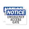 Signmission Emergency Access Gate OSHA Notice Sign, Plastic, 10in W x 7in L, 2PK OS-2PACK-NS-P-710-L-11744 - alternate 1